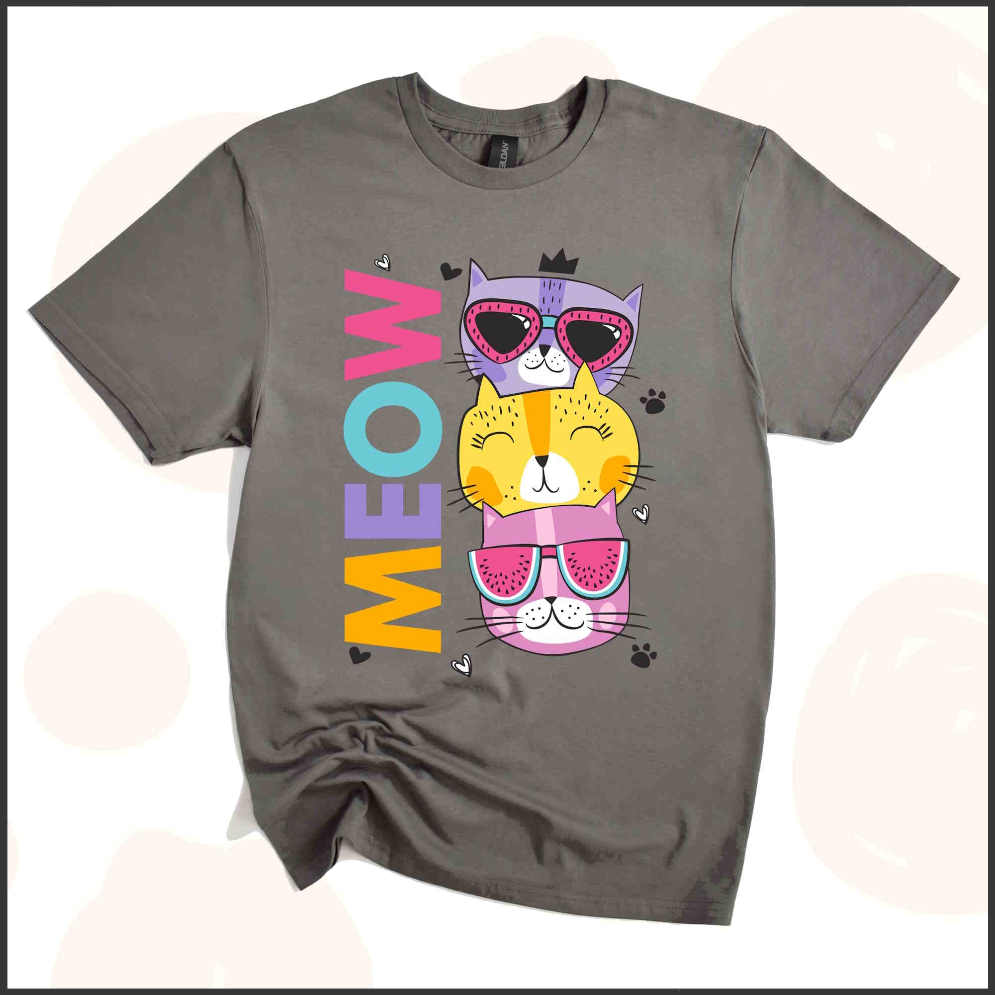 Meow Cool Cats Unisex Youth T-shirt