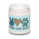 Peace, Love, Adopt Candle