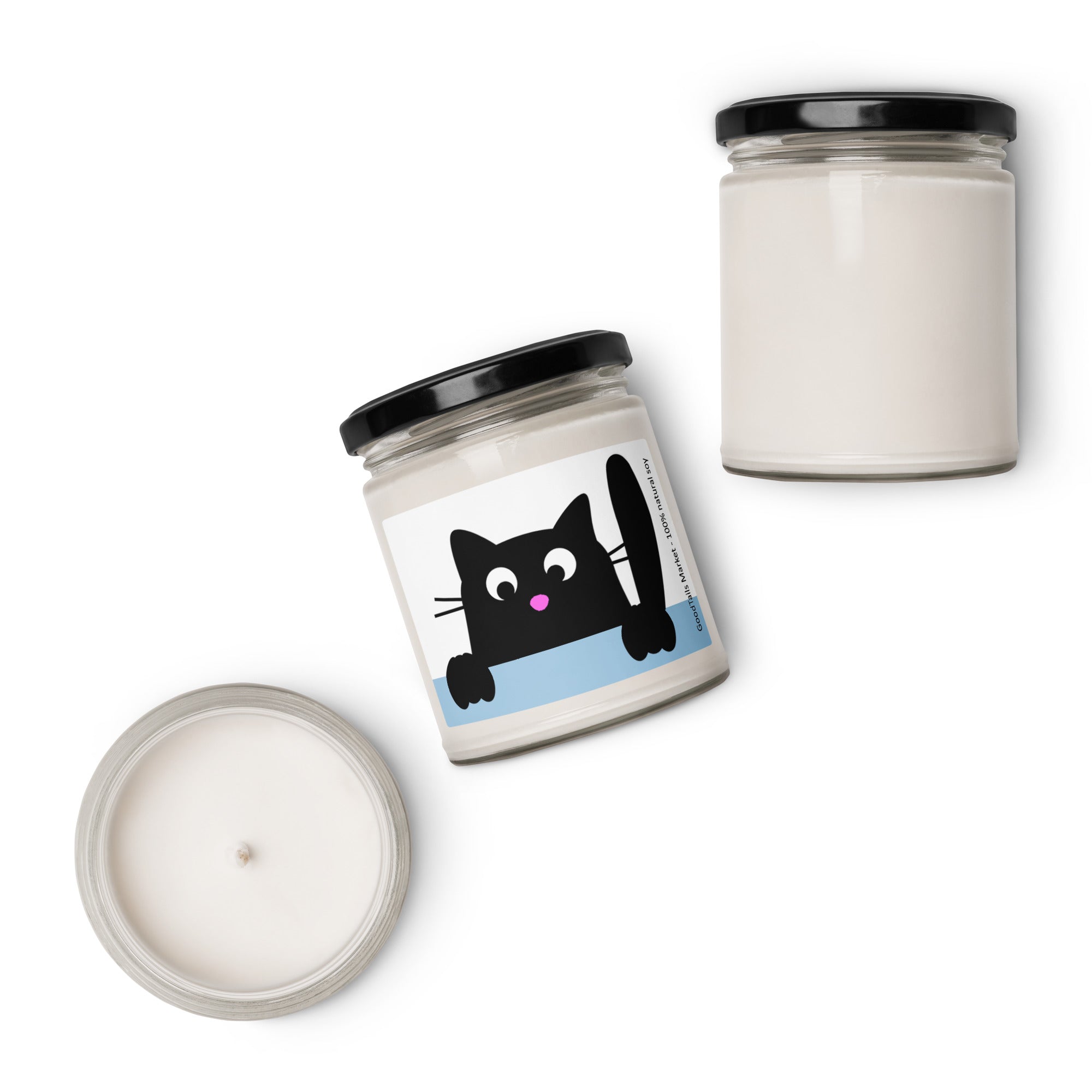 Peeking Cats Candle