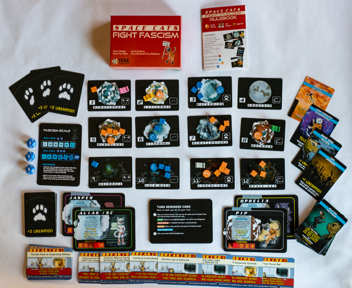 Space Cats Fight Fascism: The Board Game; Ages 13+