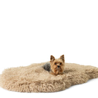 PupRug® Luxe Faux Fur Orthopedic Dog Bed: Plush Sheep Tan