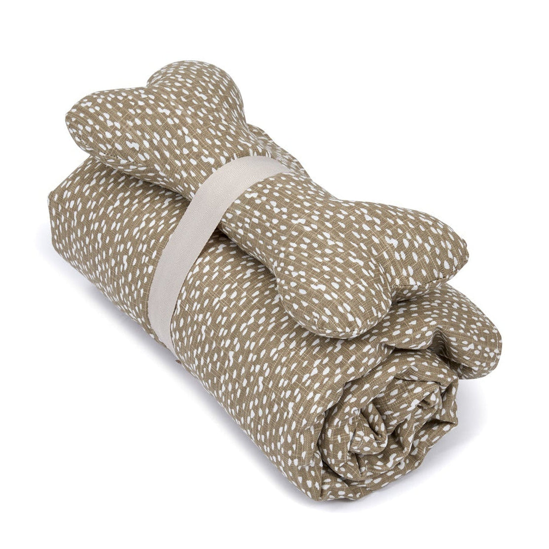 Blanket and Bone Toy Set - Dottie Tan