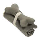 Blanket and Bone Toy Set - Graphite