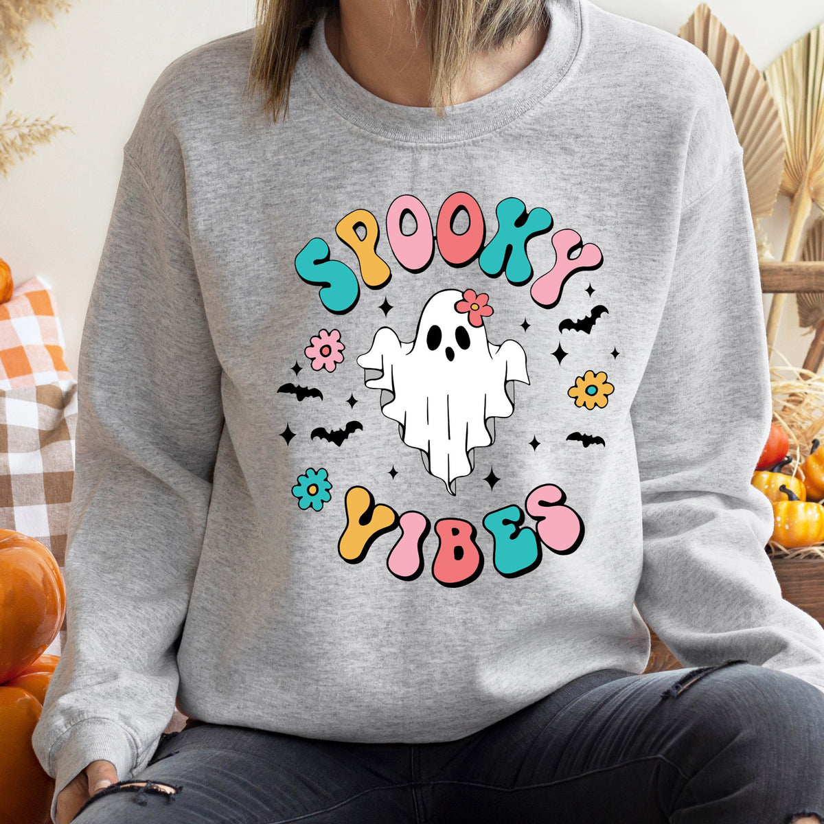 Spooky Vibes Halloween Sweatshirt
