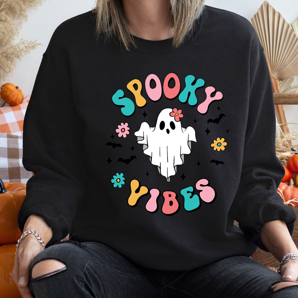 Spooky Vibes Halloween Sweatshirt
