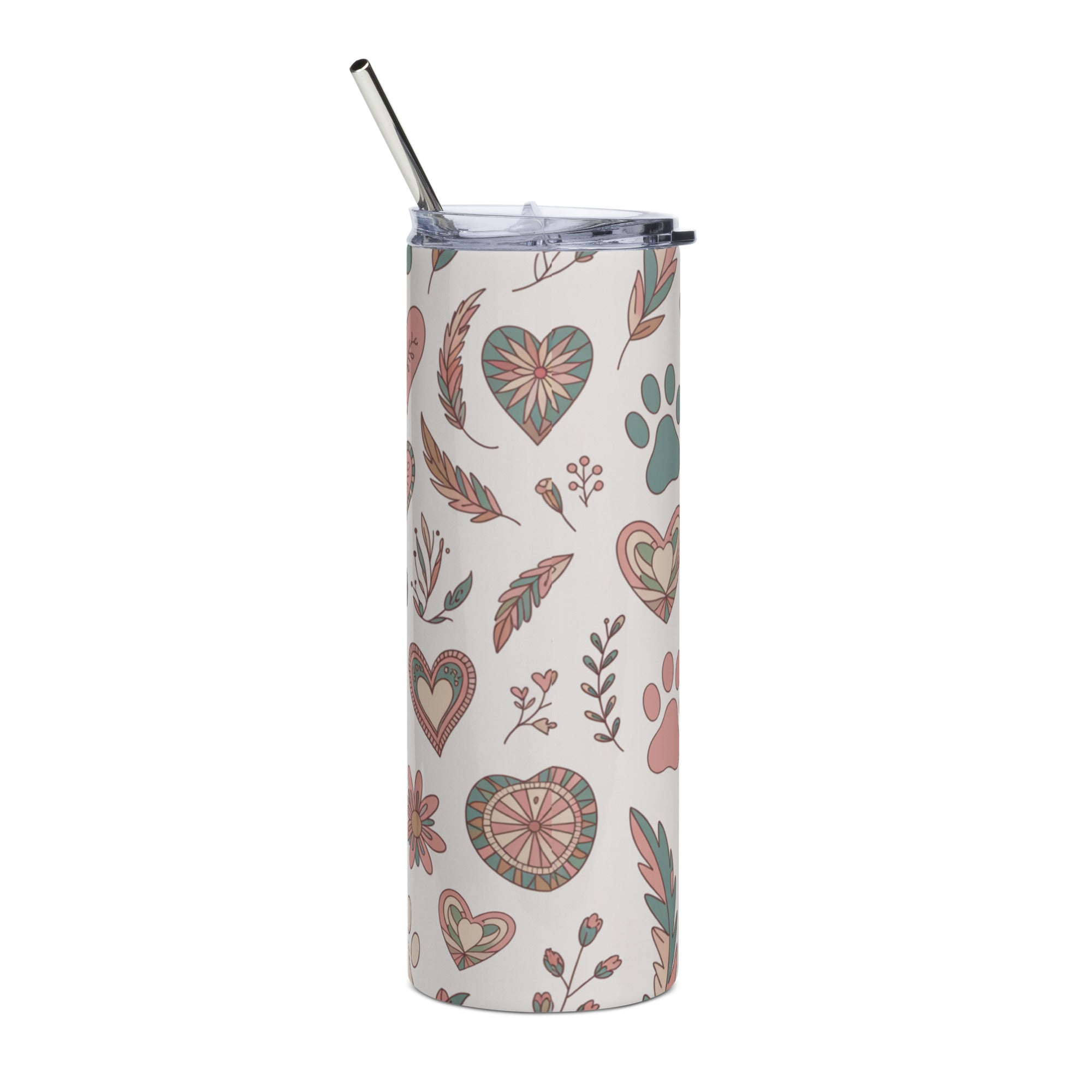 Paw Prints & Hearts Tumbler
