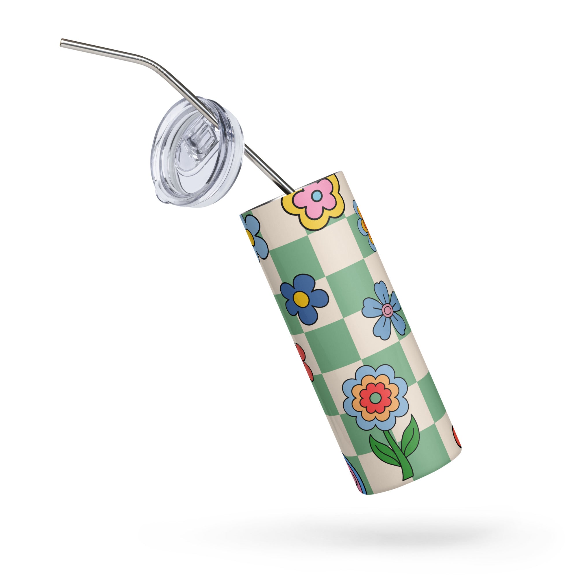 Retro Flowers Tumbler
