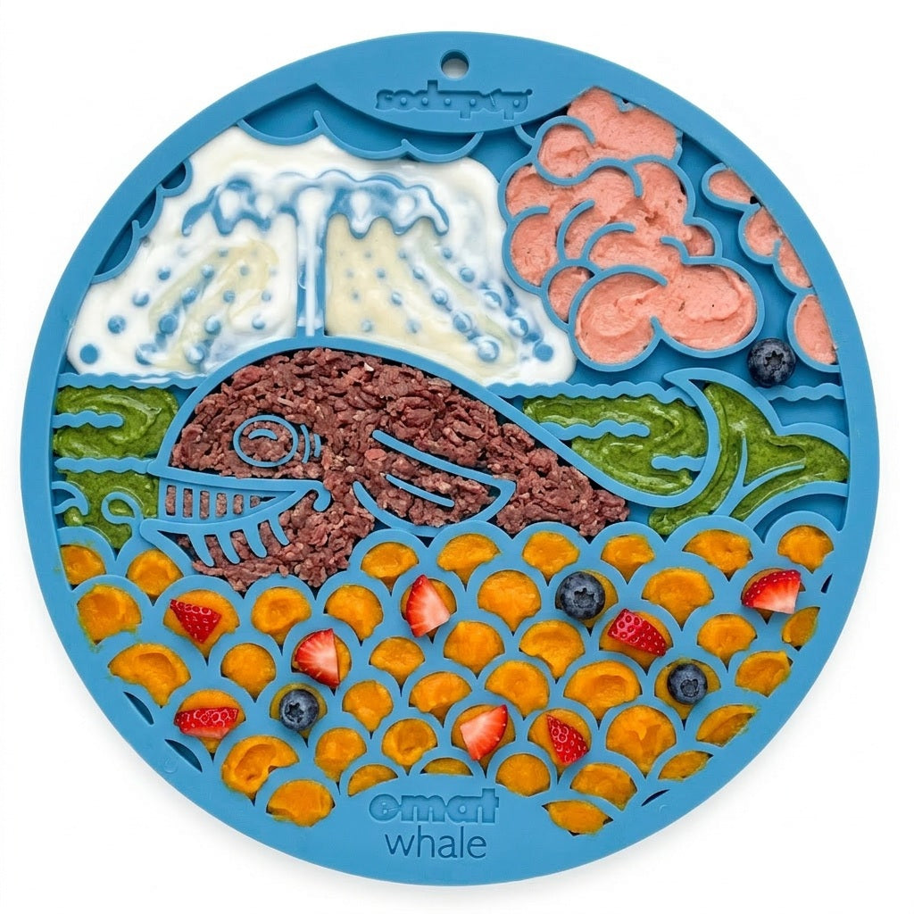Whale Enrichment Lick Mat with Suction Cups - 8"