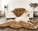 PupRug by Paw.com® Faux Fur Orthopedic Dog Bed: Curve Sable Tan