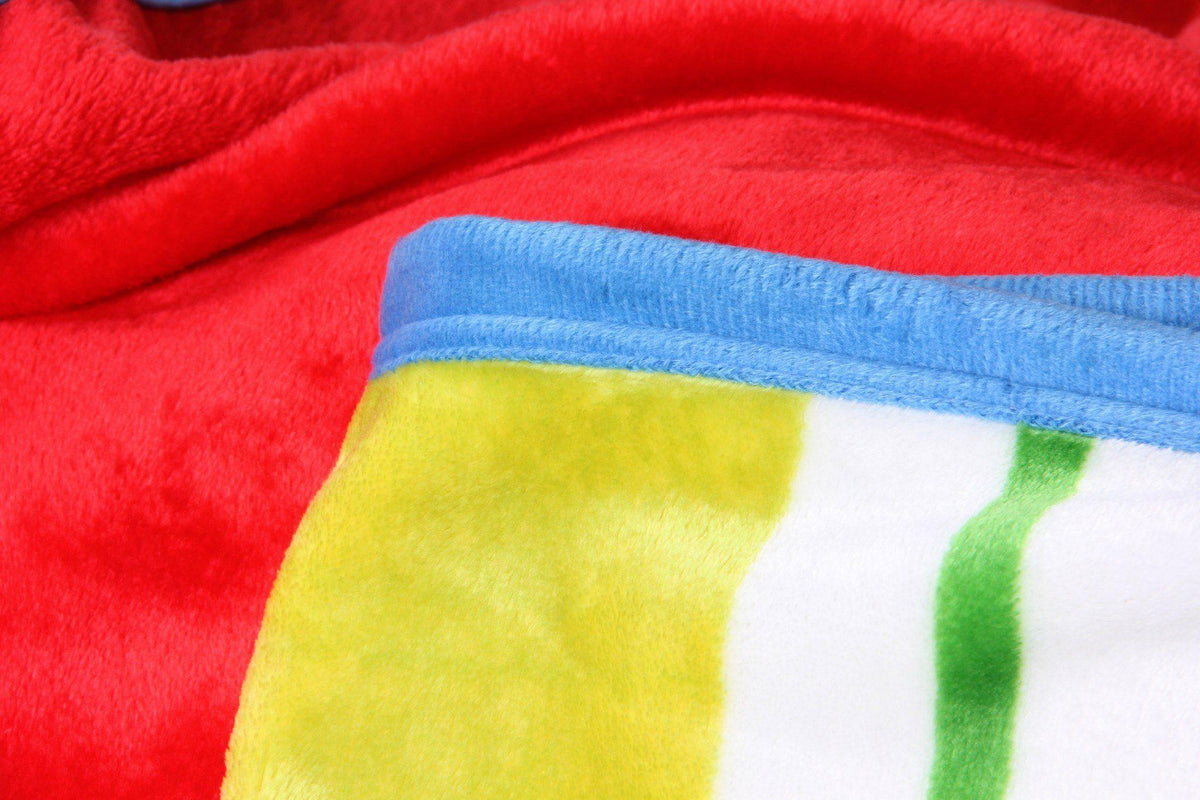 Rainbow Stripes Soft Plush Fleece Blanket