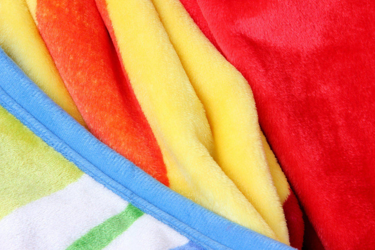 Rainbow Stripes Soft Plush Fleece Blanket