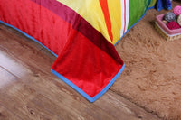 Rainbow Stripes Soft Plush Fleece Blanket