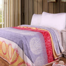 Sunny Yellow &  Lavender Plush Fleece Blanket