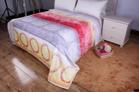 Sunny Yellow &  Lavender Plush Fleece Blanket