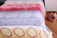 Sunny Yellow &  Lavender Plush Fleece Blanket