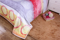 Sunny Yellow &  Lavender Plush Fleece Blanket