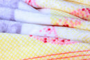 Sunny Yellow &  Lavender Plush Fleece Blanket