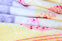 Sunny Yellow &  Lavender Plush Fleece Blanket