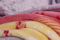 Sunny Yellow &  Lavender Plush Fleece Blanket