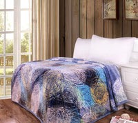 Blue Abstract Soft Plush Fleece Blanket