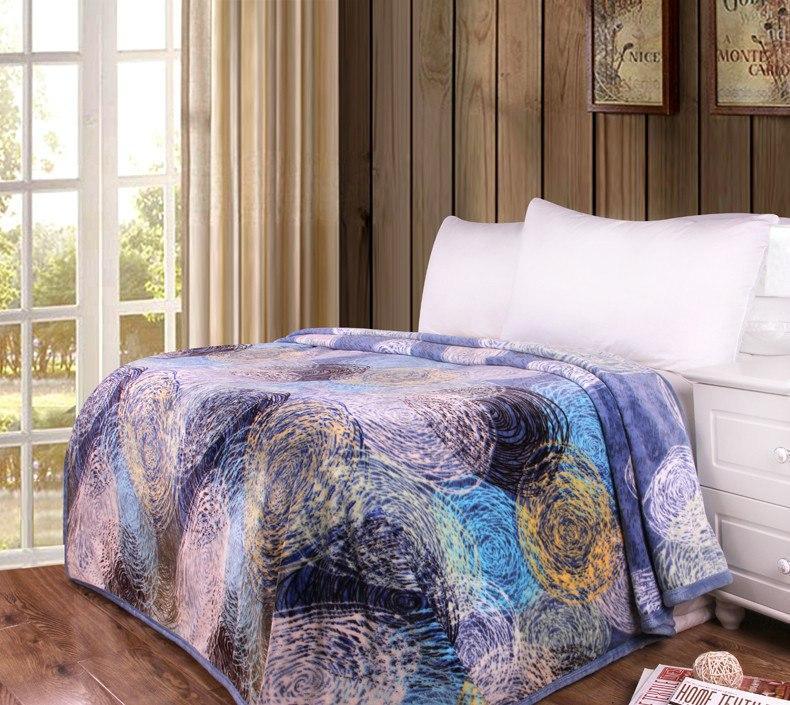 Blue Abstract Soft Plush Fleece Blanket