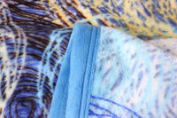 Blue Abstract Soft Plush Fleece Blanket