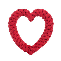 Red Heart 7" Rope Dog Toy by Jax & Bones