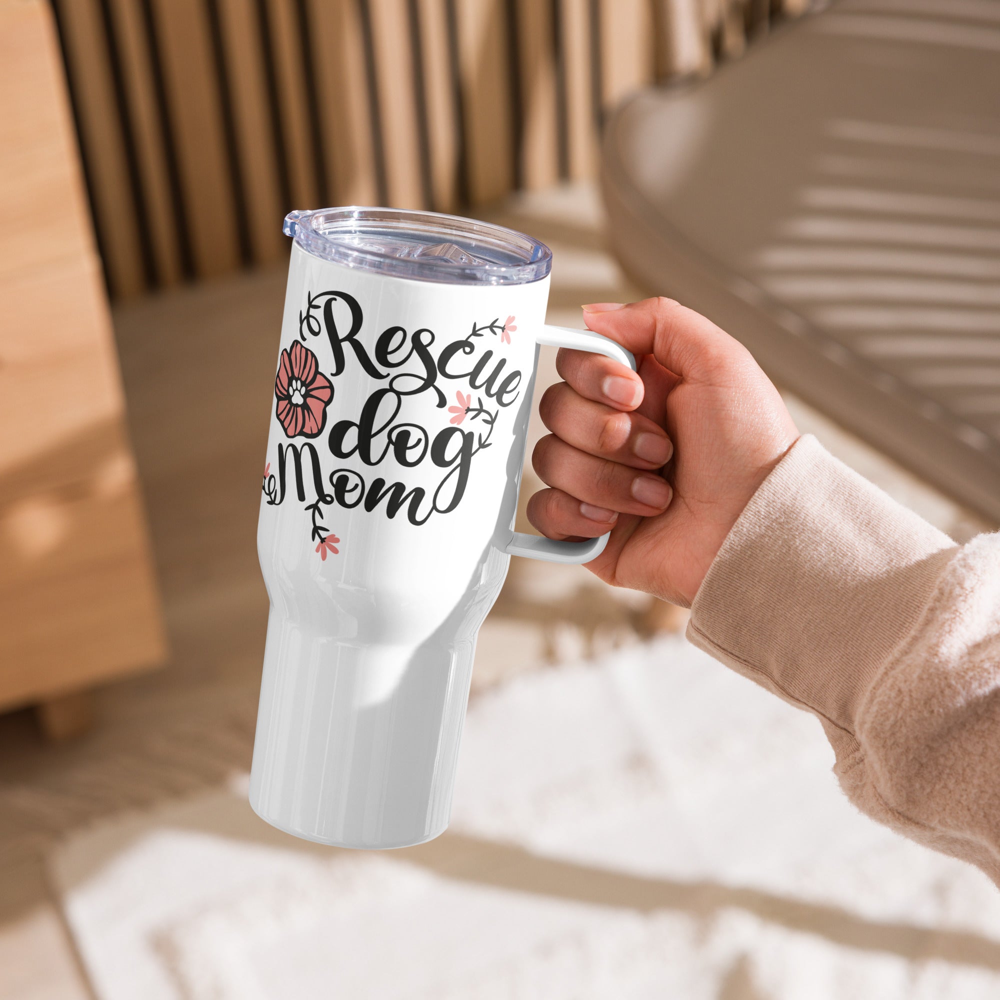Rescue Dog Mom Travel Mug