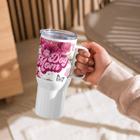 Dog Mama Red Roses & Butterflies Travel Mug
