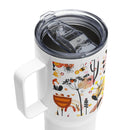 Retro Floral Travel Mug