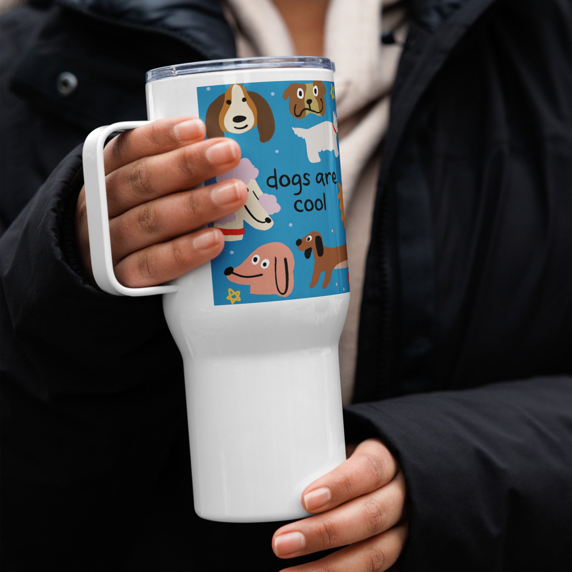 Dogs are Cool Travel Mug