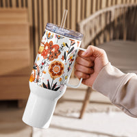 Retro Floral Travel Mug