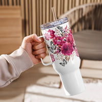 Dog Mama Red Roses & Butterflies Travel Mug
