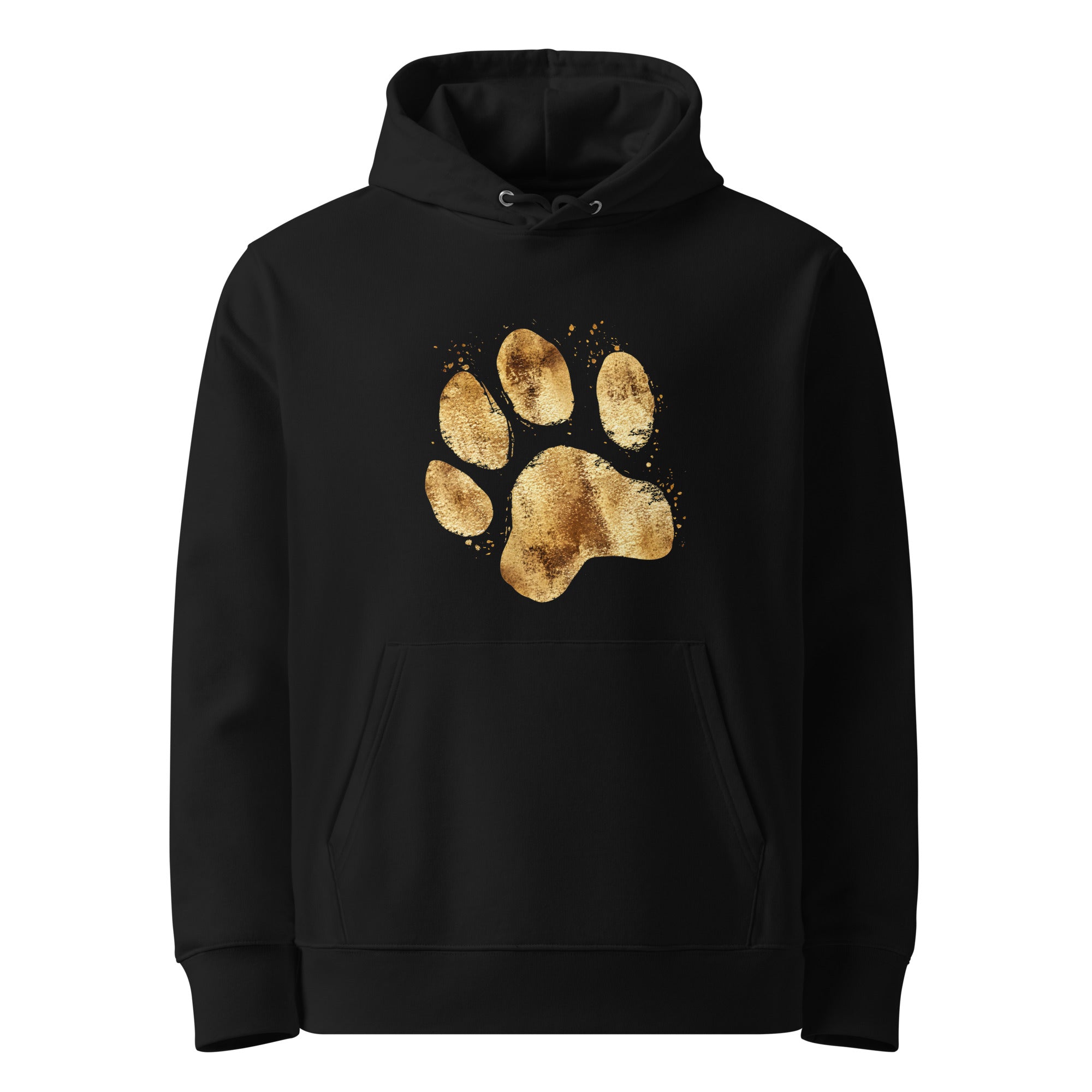 Gold Paw Print Eco-friendly Unisex Hoodie
