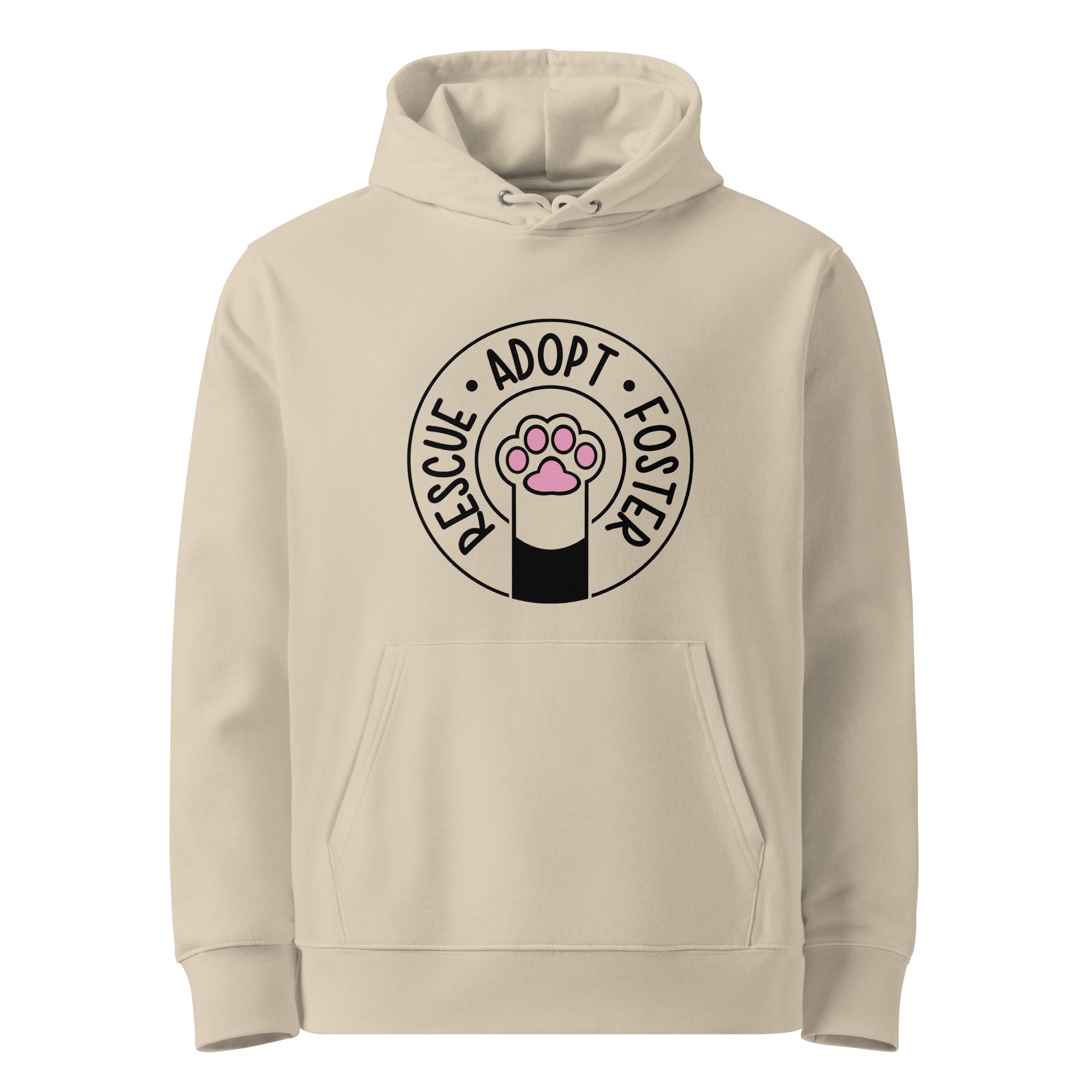 Raise Your Paw: Rescue - Adopt - Foster Eco-friendly Unisex Hoodie