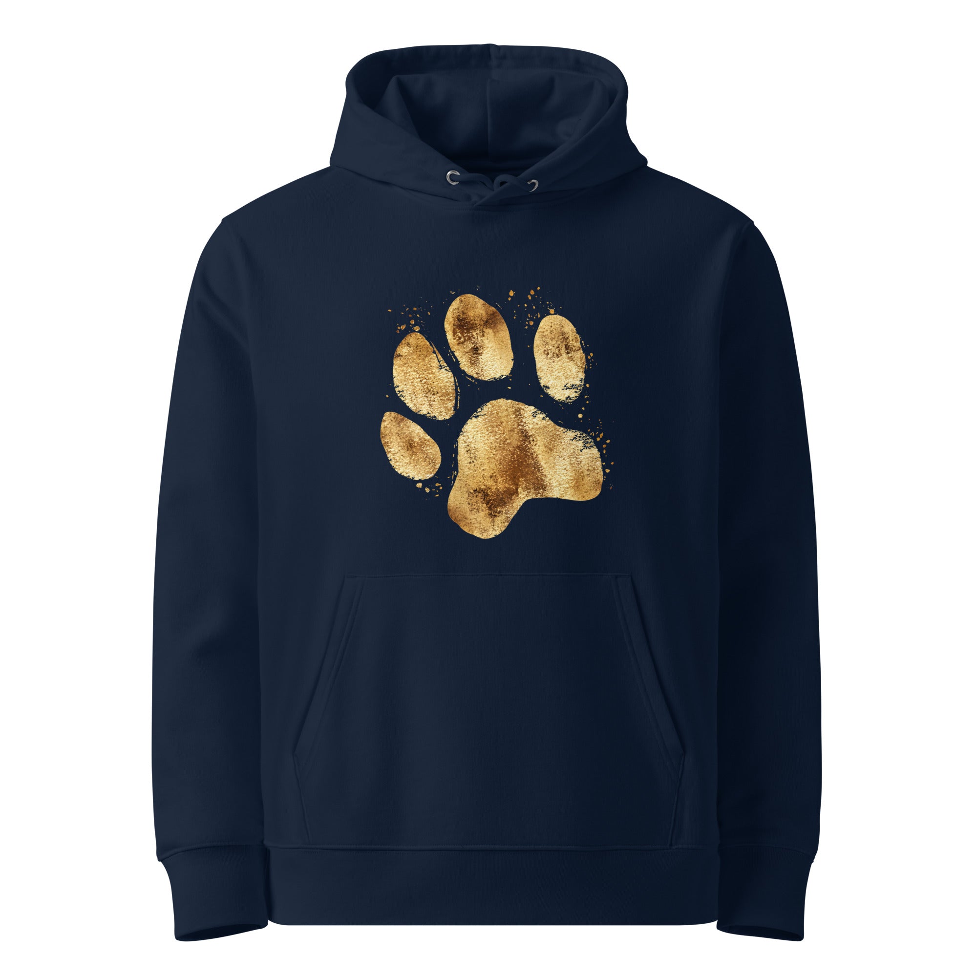 Gold Paw Print Eco-friendly Unisex Hoodie