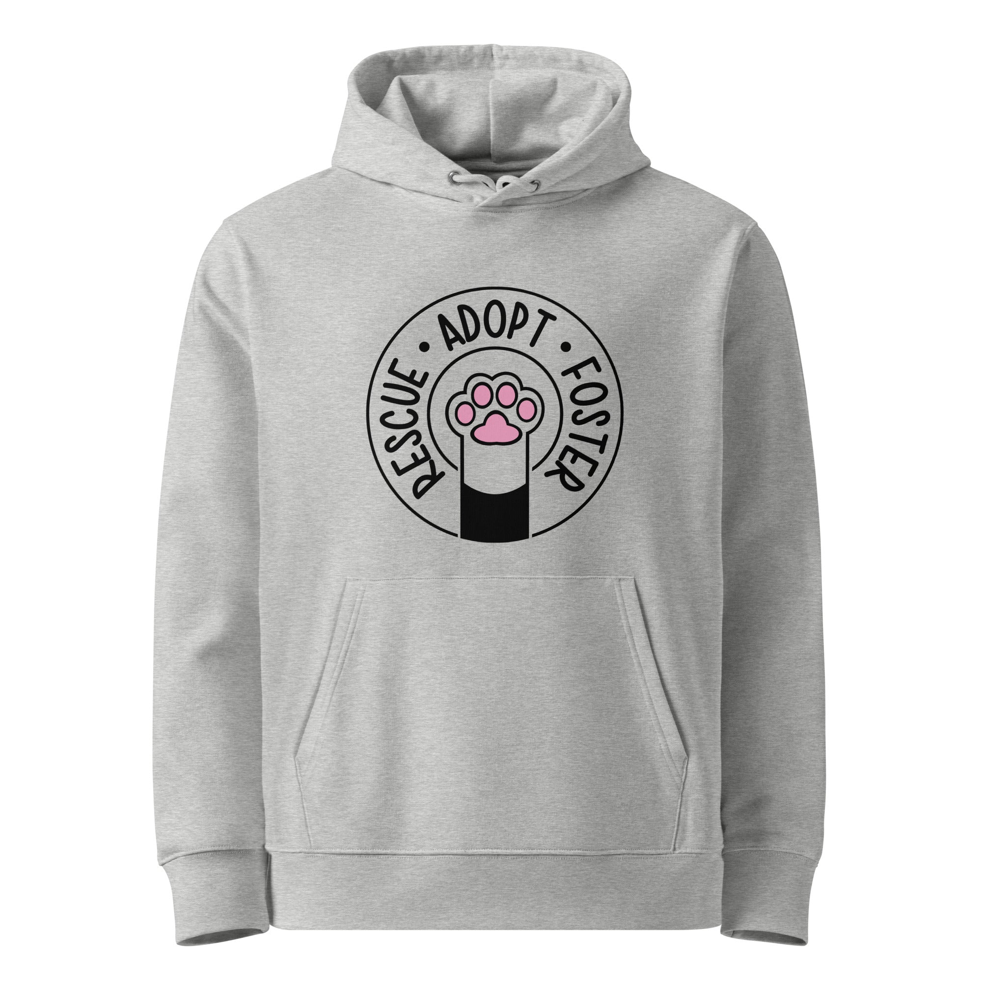 Raise Your Paw: Rescue - Adopt - Foster Eco-friendly Unisex Hoodie
