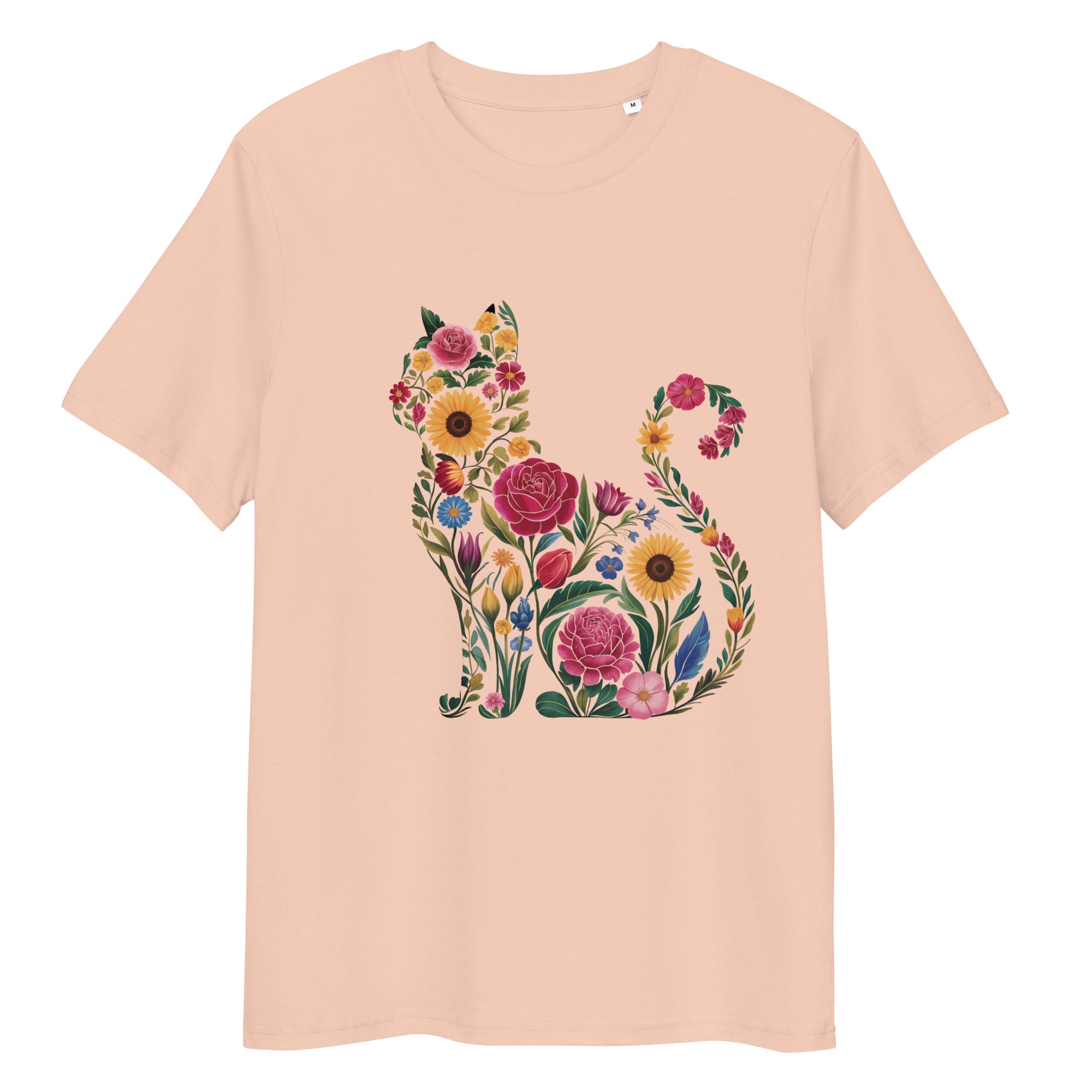 Floral Cat Eco-friendly Unisex T-shirt