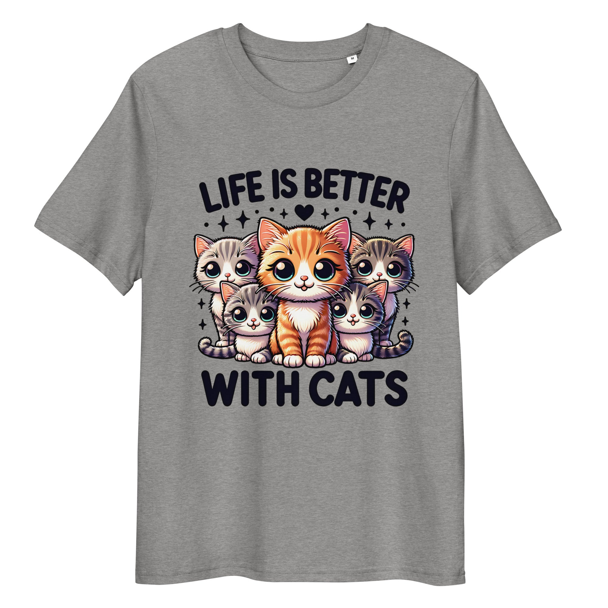 Life is Better with Cats Eco-friendly Unisex T-shirt