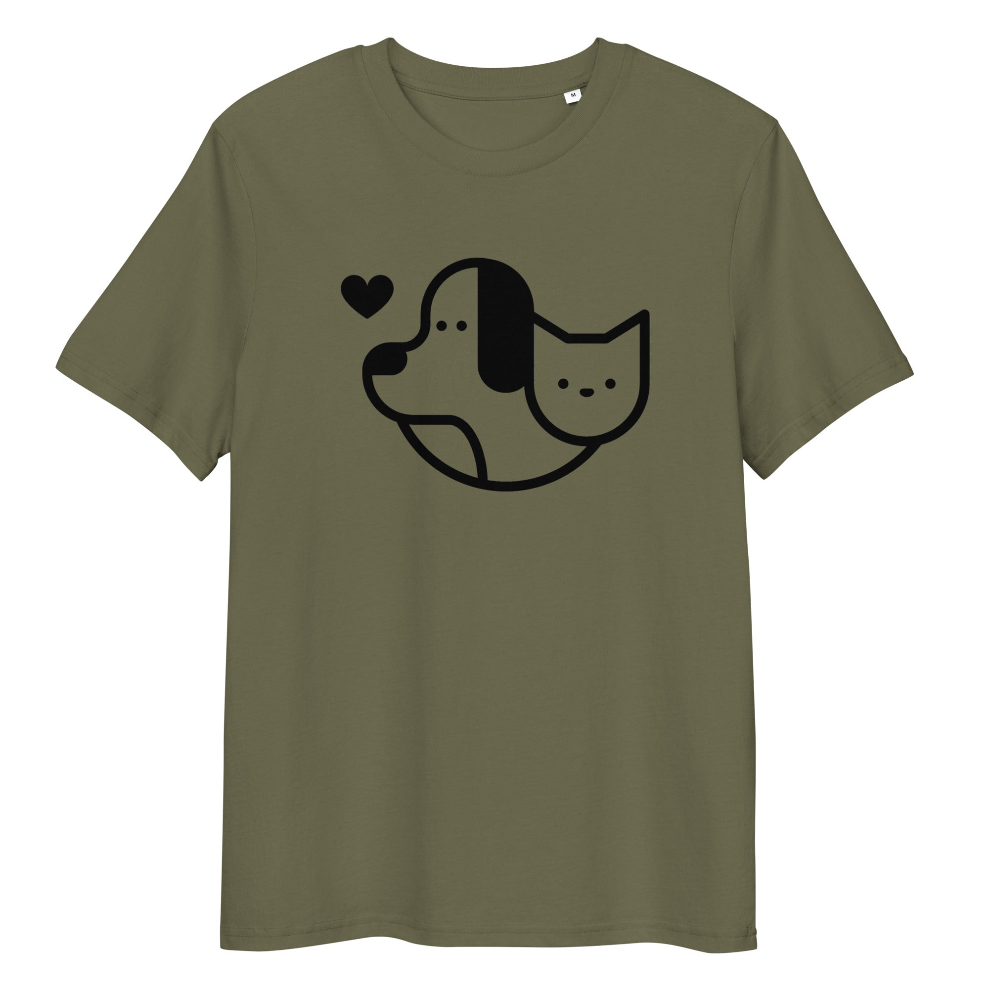 Dog Hearts Cat Eco-friendly Unisex T-shirt