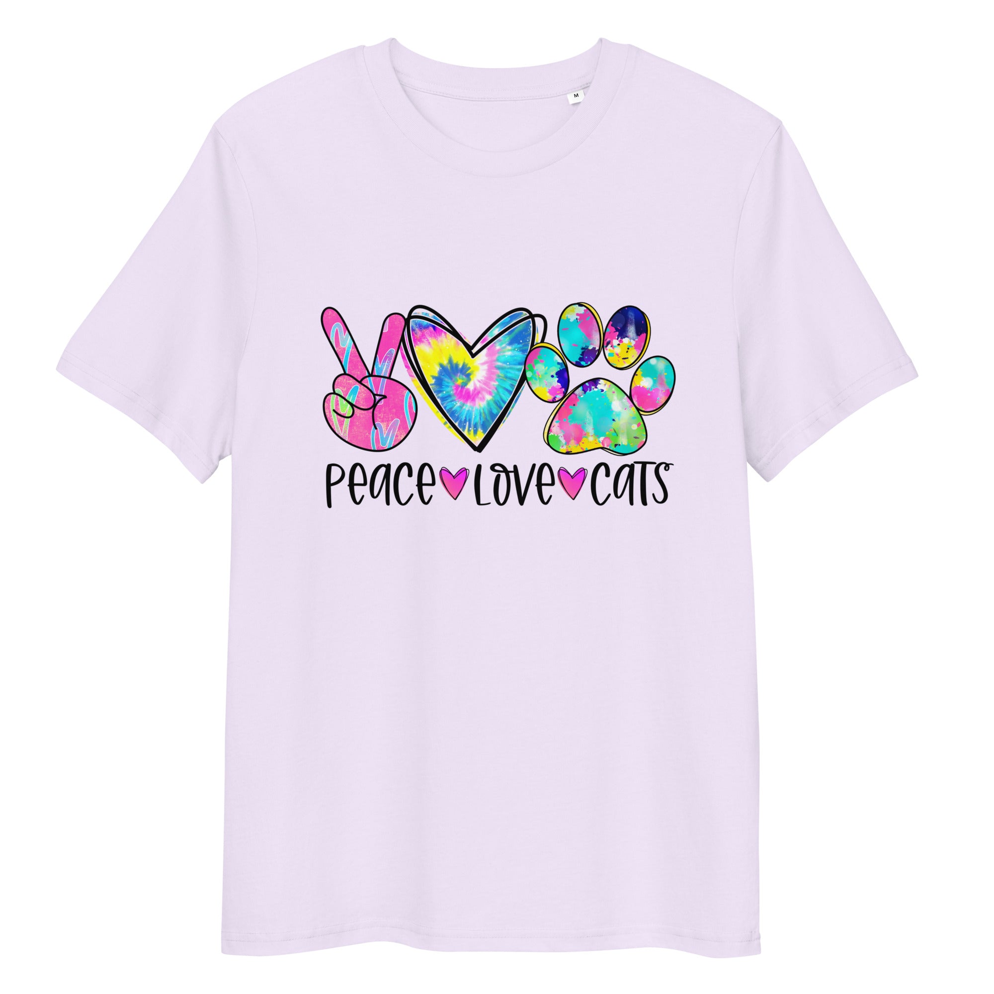 Peace Love Cats Eco-friendly Unisex T-shirt