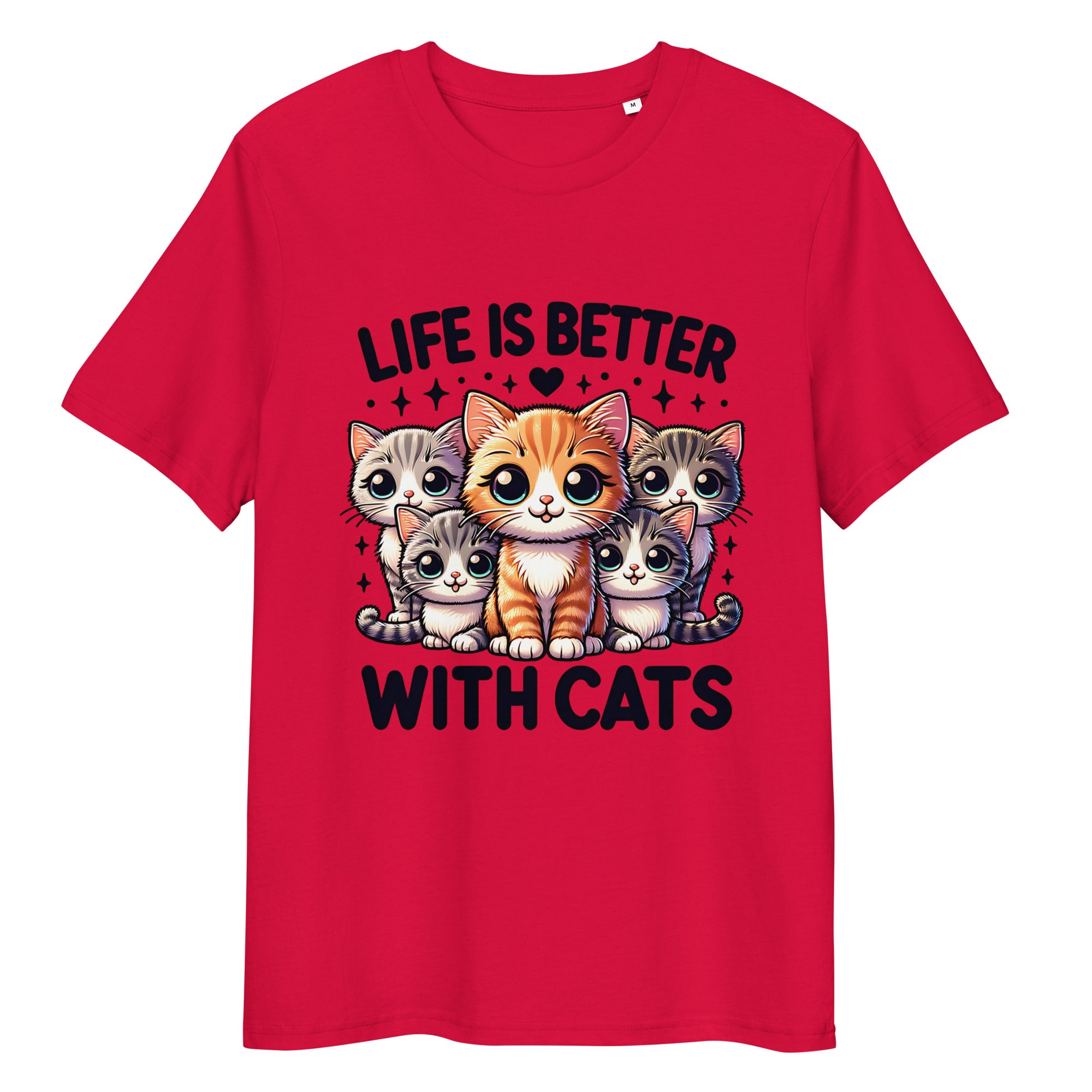 Life is Better with Cats Eco-friendly Unisex T-shirt