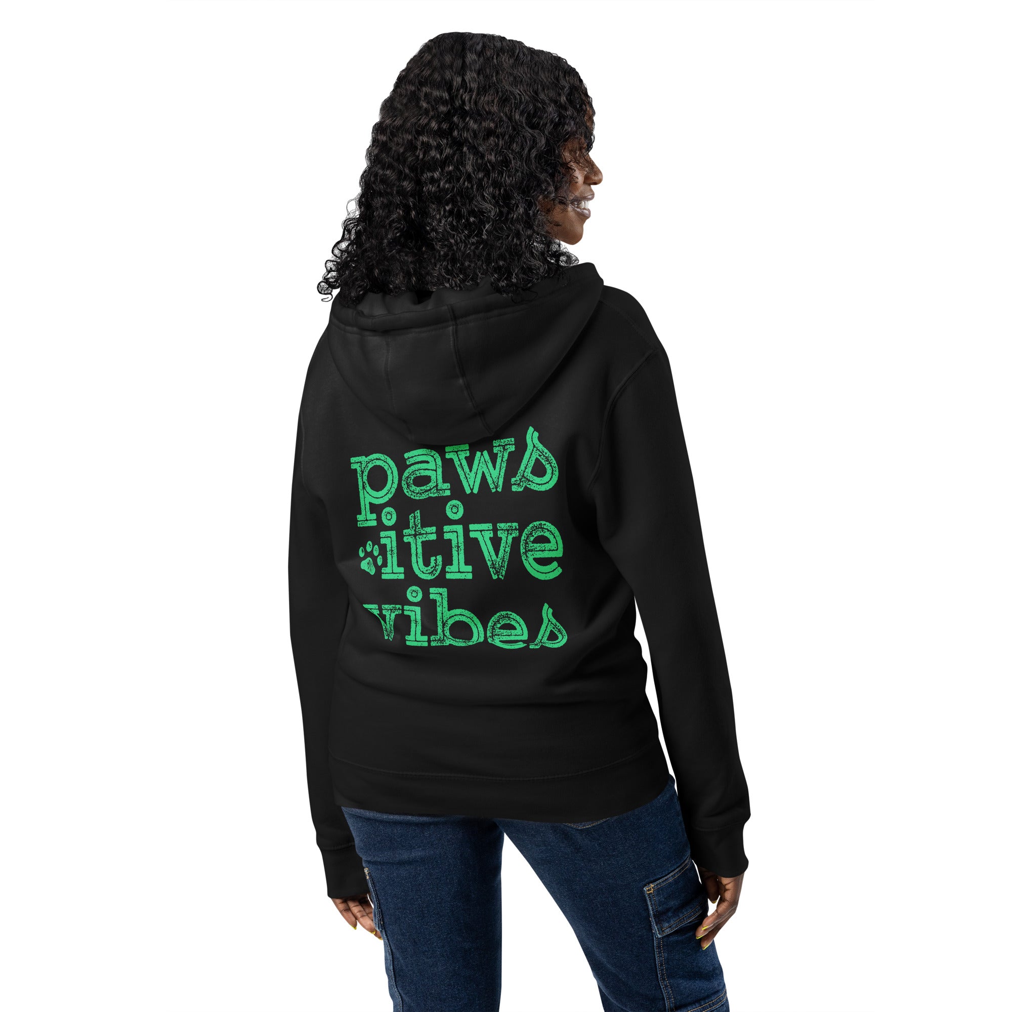 Pawsitive Vibes Zip-up Unisex Hoodie