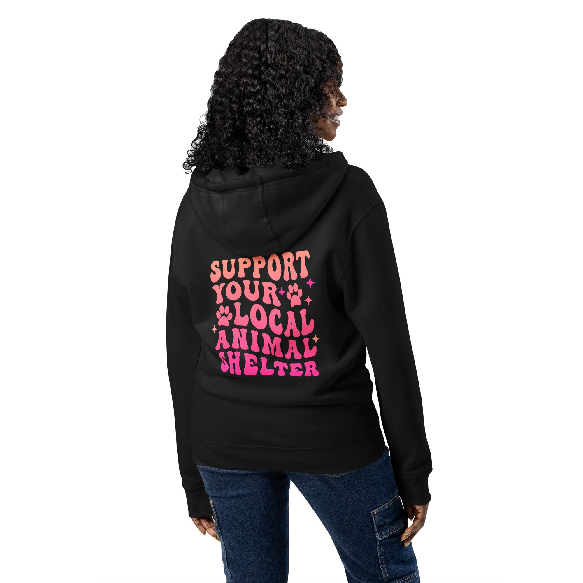 Support Your Local Animal Shelter Zip-up Unisex Hoodie