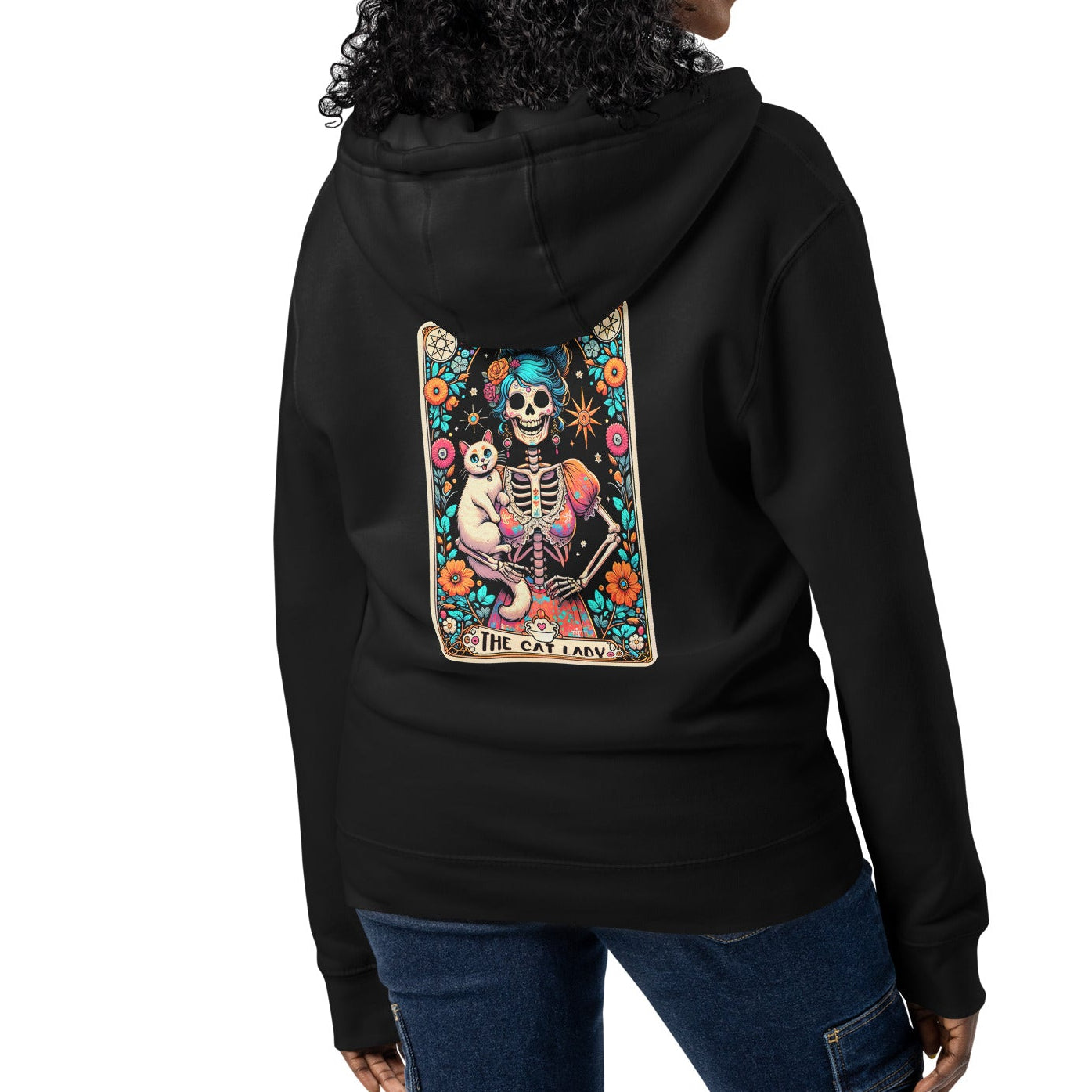 The Cat Lady Tarot Card Zip-up Unisex Hoodie