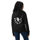 Dog hearts cat black zip up hoodie sweatshirt for women men cotton recycled polyester