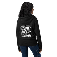You can’t buy love but you can rescue it black zip up hoodie sweatshirt for women men cotton recycled polyester