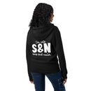 Im into s and n spay and neuter black zip up hoodie sweatshirt for women men cotton recycled polyester