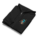 Cat lady tarot card black zip up hoodie sweatshirt for women men cotton recycled polyester