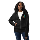 Cat lady tarot card black zip up hoodie sweatshirt for women men cotton recycled polyester
